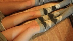 Woman couple legs knee socks body parts