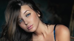 Woman cross blue eyes bra Daria Konovalova
