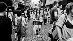 Woman crowd Japanese Students