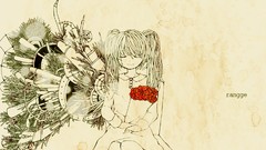 Woman crying hatsune miku vocaloid Simple Background