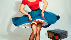 Woman dancing pinups