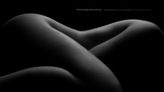 Woman dark monochrome nude