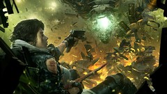 Woman debris Dragons Robots concept art futuristic Marek Okon