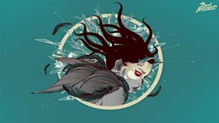 Woman deer Anime artwork Simple Background