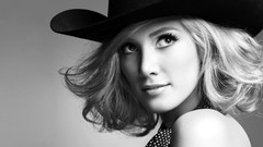 Woman delta goodrem blondes grayscale