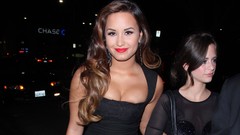 Woman demi lovato brunettes singers cleavage