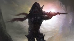 Woman demon hunter diablo iii artwork video games fantasy art