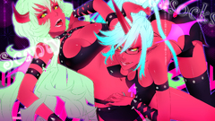 Woman demons cleavage panty