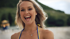 Woman depth of field