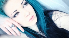 Woman deviantart blue hair