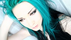 Woman deviantart blue hair