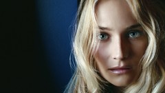 Woman Diane Kruger faces blondes blue eyes portraits