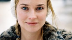 Woman Diane Kruger faces outdoors blondes blue eyes