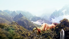 Woman digital art Desktopography