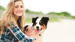 Woman Dogs blondes models