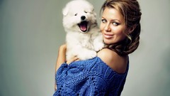 Woman Dogs brunettes