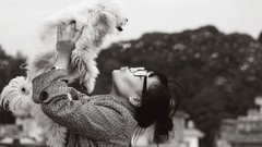 Woman Dogs glasses girls with glasses