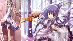 Woman dolls duel anime girls lolita fashion