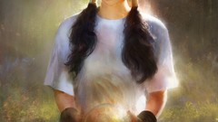 Woman Dragon Ball Z brunettes pigtails artwork Videl