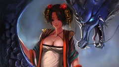 Woman Dragons Anime anime girls