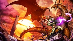 Woman Dragons armor artwork fantasy art Genzoman