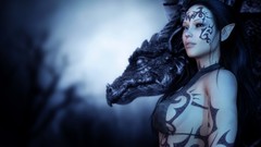 Woman Dragons cgi fantasy art