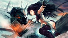 Woman Dragons fantasy art