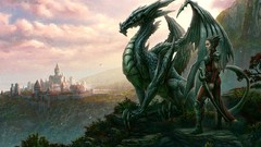 Woman Dragons fantasy art