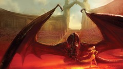 Woman Dragons game of thrones battles artwork A Song of Ice and 