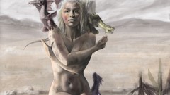 Woman Dragons game of thrones blondes nude artwork Daenerys 