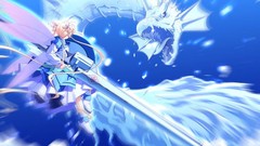 Woman Dragons Knights spears shields