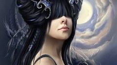 Woman Dragons lips artwork