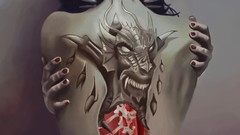 Woman Dragons tattoos artwork