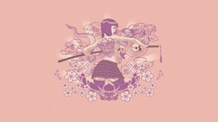 Woman Dragons tattoos minimalistic artwork girls with swords