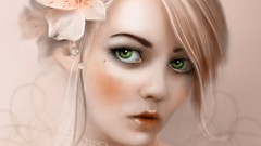 Woman drawings artwork