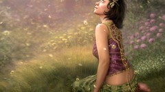 Woman drawings artwork