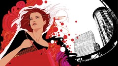 Woman drawings artwork