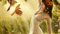 Woman drawings artwork