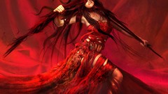 Woman drawings artwork