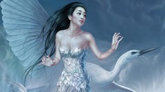 Woman drawings artwork