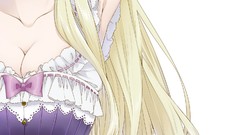 Woman drawings blondes corset touhou yakumo yukari cleavage 