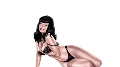 Woman drawings brunettes soft shading