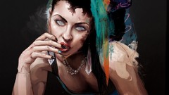 Woman drawings illustrations