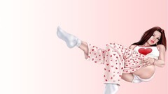 Woman drawings redheads soft shading