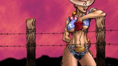 Woman drawings soft shading