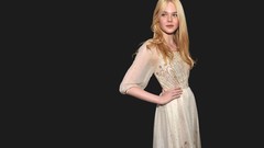 Woman dress Actress blondes white dress teen elle fanning