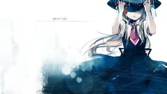 Woman dress air hats anime girls kamio misuzu Simple Background 