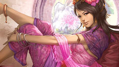 Woman dress artwork flower