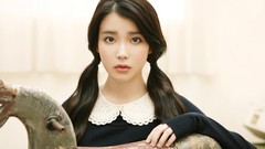 Woman dress asians long hair singers black dress Korean k-pop 