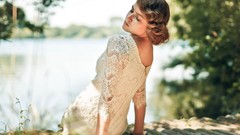 Woman dress back depth of field